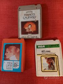 Cassette stereo 8 ricondizionate e cellofanate