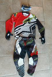 Completo Alpinestars 6/7 anni guanti THOR  