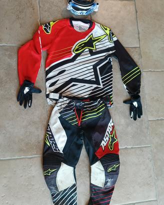 Completo Alpinestars 6/7 anni guanti THOR  