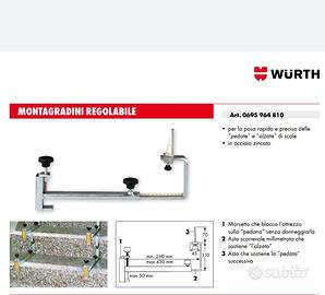 MONTAGRADINO REGOLABILE  SCALINI MARMO