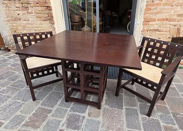 Cassina-Set Mackintosh DS4 originale tavolo+2sedie