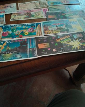 biglietti lotteria italia anni 1952 1990