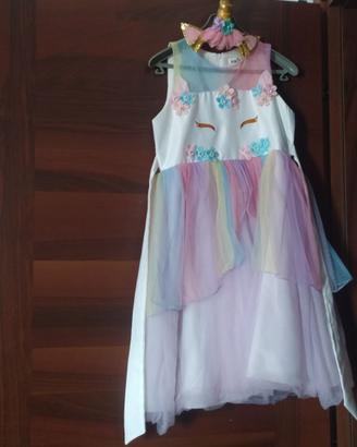 Vestito unicorno bambina e cerchietto