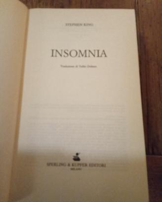 insomnia Stephen King. Sperling kupfer ed