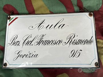 Insegna Smaltata Bersagliere Rismondo ww1