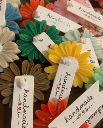 Margherite in cera di soia artigianali