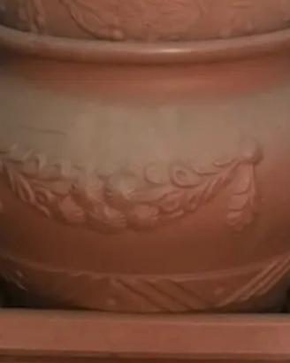 vaso decorato bombato resina