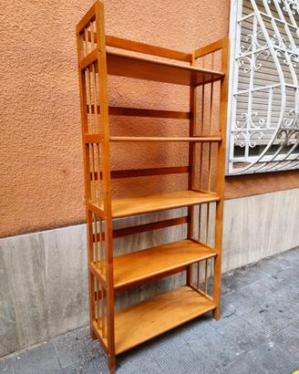 Libreria a vista in legno massello