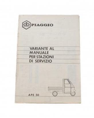 Variante manuale stazione di servizio Piaggio Ape 