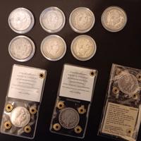 2 Lire umberto I Giro Completo Monete Argento 10pz
