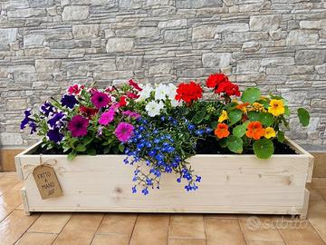 Fioriera BLOOM in legno massello Artigianale
