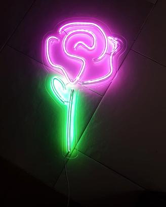 LED Neon Rose Wall Art Romantico