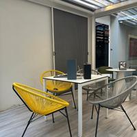 Sedie ARKI Rattan – Gialle e Grigie