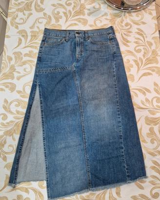 Gonna Lunga di Jeans Levis con Spacco