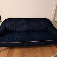 Divano in velluto blu - Divani & Divani by Natuzzi