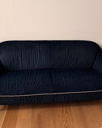 Divano in velluto blu - Divani & Divani by Natuzzi