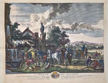 Jean Moyreau -  L'Arrivee des Chasseurs. (1735]) S