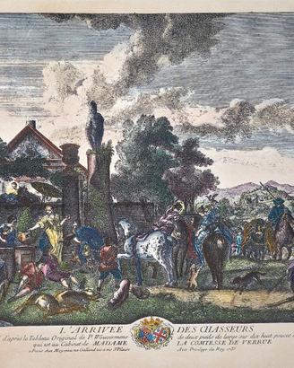 Jean Moyreau -  L'Arrivee des Chasseurs. (1735]) S