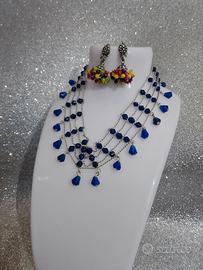 Set indiano orecchini e collana inox