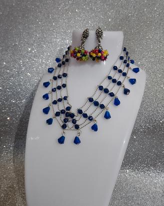 Set indiano orecchini e collana inox