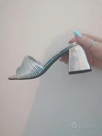 Sandalo ciabattina argento  SheIn tg 36