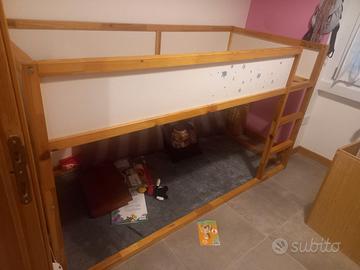 Letto Ikea Kura - bianco/pino, 90