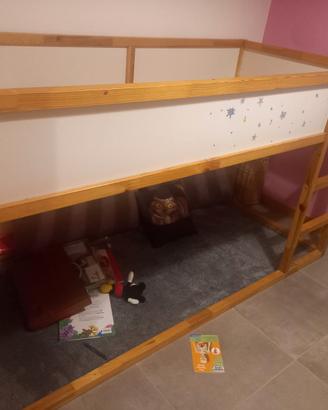 Letto Ikea Kura - bianco/pino, 90