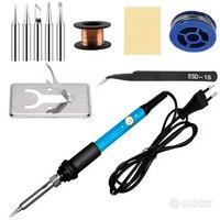 Saldatore con accessori set 60w regolazione temp
