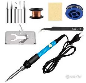 Saldatore con accessori set 60w regolazione temp