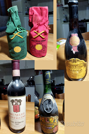 bottiglie da collezione barbera,brunello,spanna ec