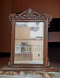 Specchiera antica in legno intagliato – 120x100 cm