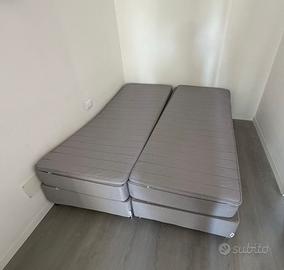 2 letti singoli IKEA con materassi e topper