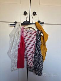 SET di Cinque top estivi con scollo all'americana