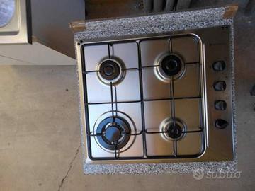 Cucina Inox Nuova cm. 60x60 4 Fuochi Stop gas
