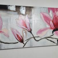 Quadro floreale moderno pittura in rilievo