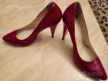 Scarpa Donna Pitonata Fucsia