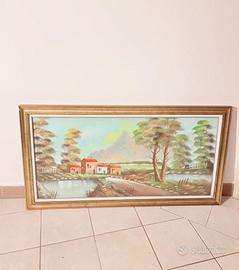 Dipinto Firmato "Sante" con cornice dorata