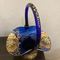 Cestino Boho in vetro di murano
