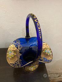 Cestino Boho in vetro di murano