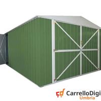 Box acciaio garage lamiera 360x600 verde