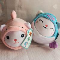 2 Peluche kawaii gatto pesciolino fantasia 🐱