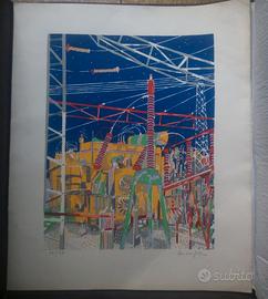 ETTORE FICO GRANDE SERIGRAFIA NUMERATA FIRMATA