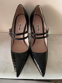 Scarpe Miu Miu Vernice Cocco Nere