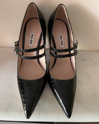 Scarpe Miu Miu Vernice Cocco Nere