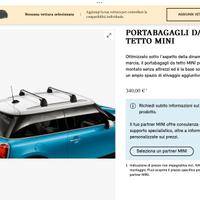 Barre tetto Mini Contryman 2023 originali