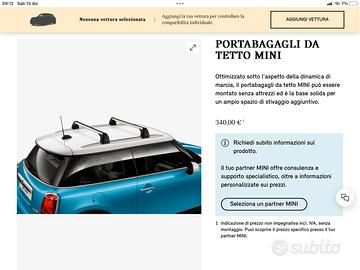 Barre tetto Mini Contryman 2023 originali