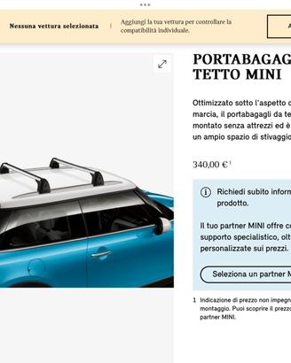 Barre tetto Mini Contryman 2023 originali