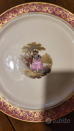 Piatto antico decorativo in porcellana di Bavaria