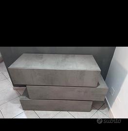 Camera da letto con letto contenitore