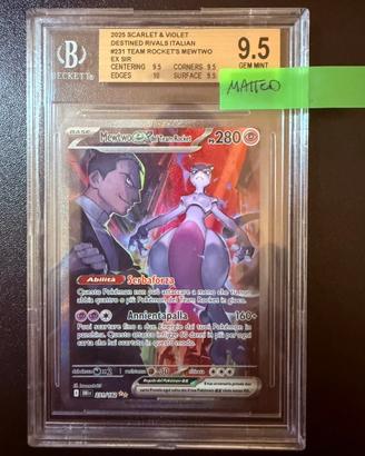 Mewtwo ex 231/182 rivali predestinati 9.5 BGS